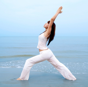 yoga at the beach